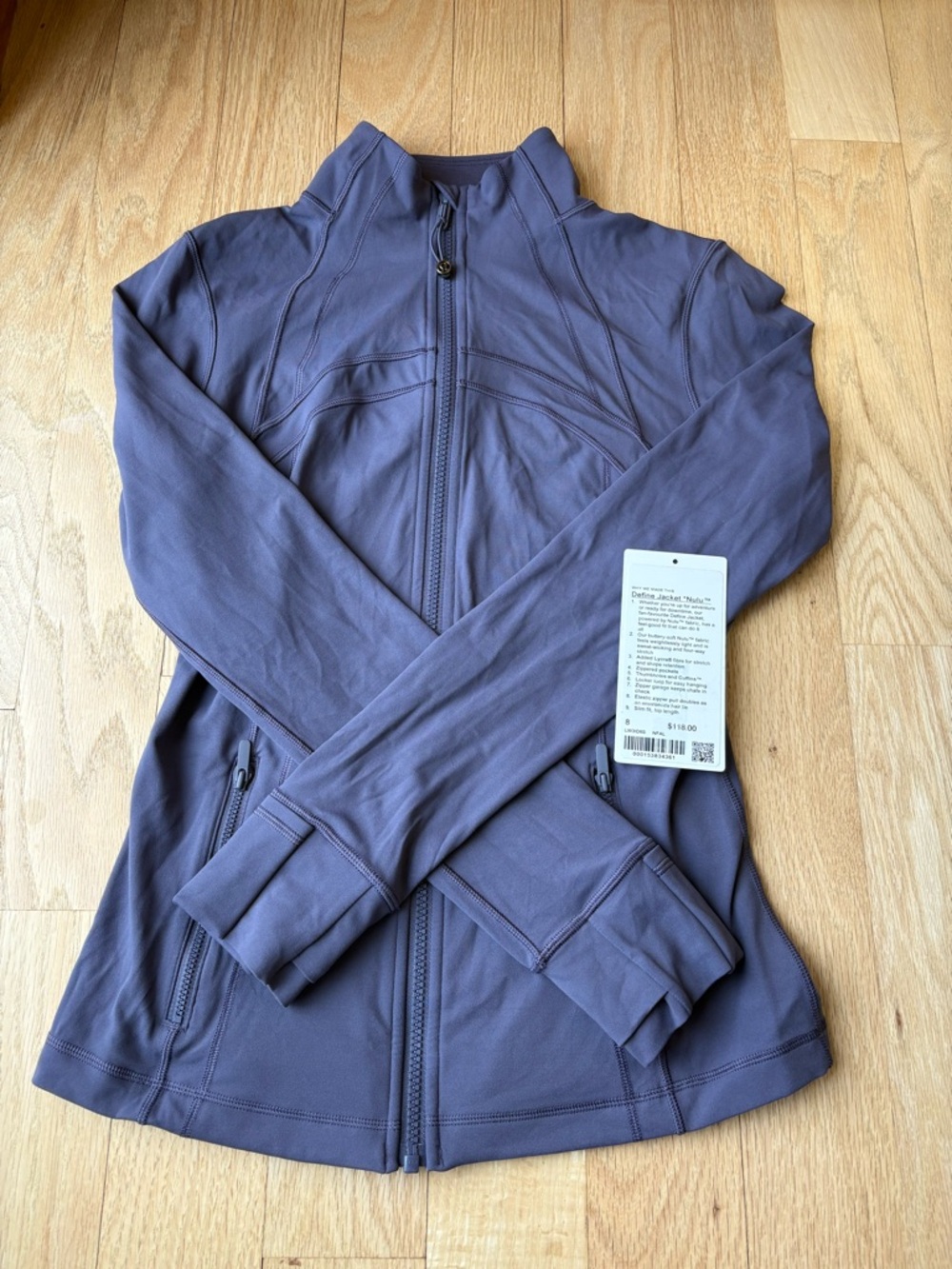 lululemon nightfall define jacket nulu size 8